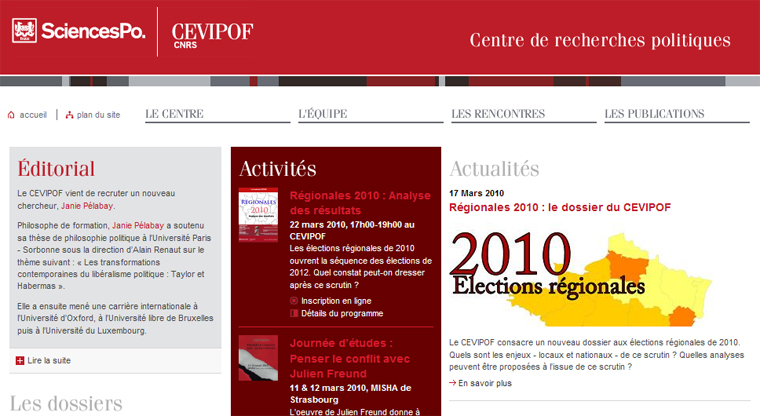 CEVIPOF - Centre de recherches politiques de Science Po - Unité mixte de recherches Sciences Po / CNRS n°7048