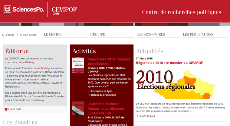 CEVIPOF - Centre de recherches politiques de Science Po - Unit&eacute; mixte de recherches Sciences Po / CNRS n&deg;7048
